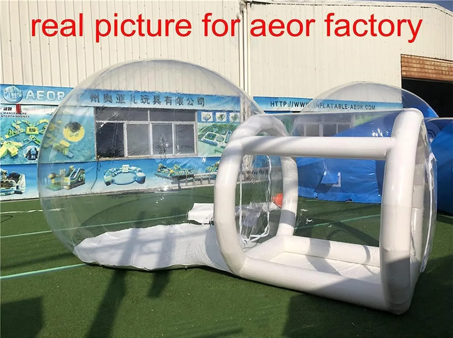 Inflatable House Bubble Tent with Tunnel Camping Dome Nightclub Outdoor Igloo Structure Air Ball Transparent Indoor and Outdoor Portable Windproof Bubble Tent, 4M