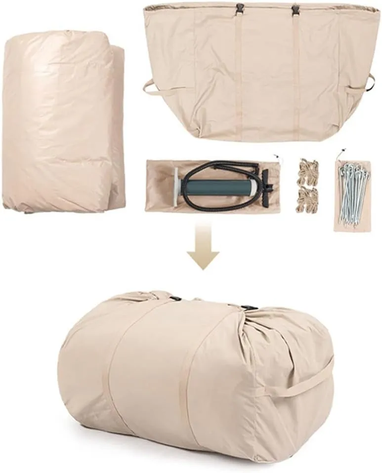 Inflatable Tent with Pump,Family Tent for 4-6 Persons with Stove Jack Hole,4 Season 3000mm Waterproof Windproof Large Air Tent Pop-Up Tents,Quick to Set up