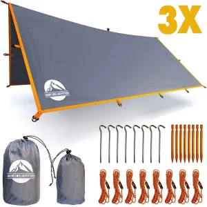 Jacob's Well Ultralight Camping Tarp 3 Pack