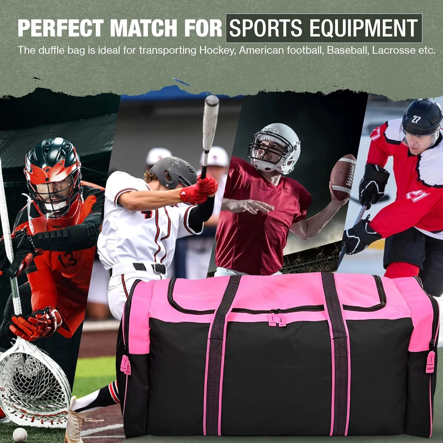 Jetstream Heavy Duty Multi Pocket Durable Sports Gym Equipment Travel Duffel Bag