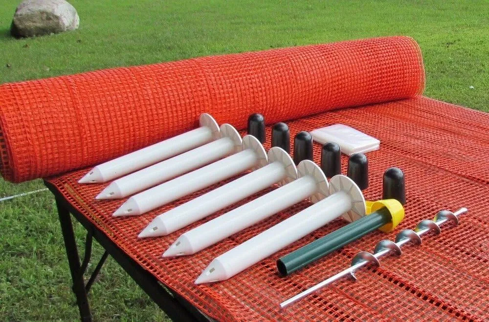 Jones Sports Pocket Fence Kit with Posts 50, 100, or 150' Long; Green or Orange