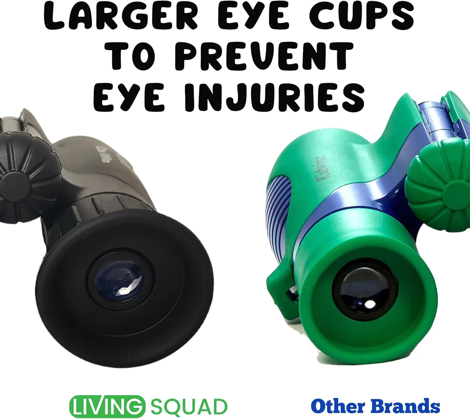 Kids Binoculars 8x21 Black- Child Age 3-12, Shock Proof Compact Real Binoculars Set- High-Resolution Optics Boy & Girl Gift Toy for Bird Watching, Camping- Neck Strap, Compass, Carabiner, Case