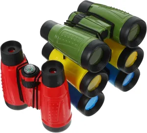 Kisangel 8Pcs Binoculars for Compact Handheld Telescopes with Compass for Outdoor Exploration Camping Bird Watching and Indoor Fun
