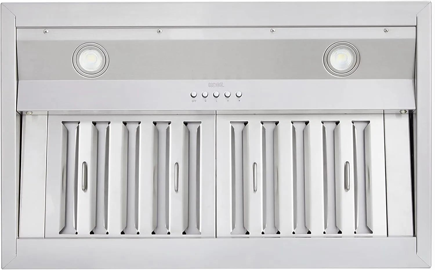 KOBE Range Hoods INX2630SQB-700-3 Insert Range Hood, 30-Inch, Stainless Steel