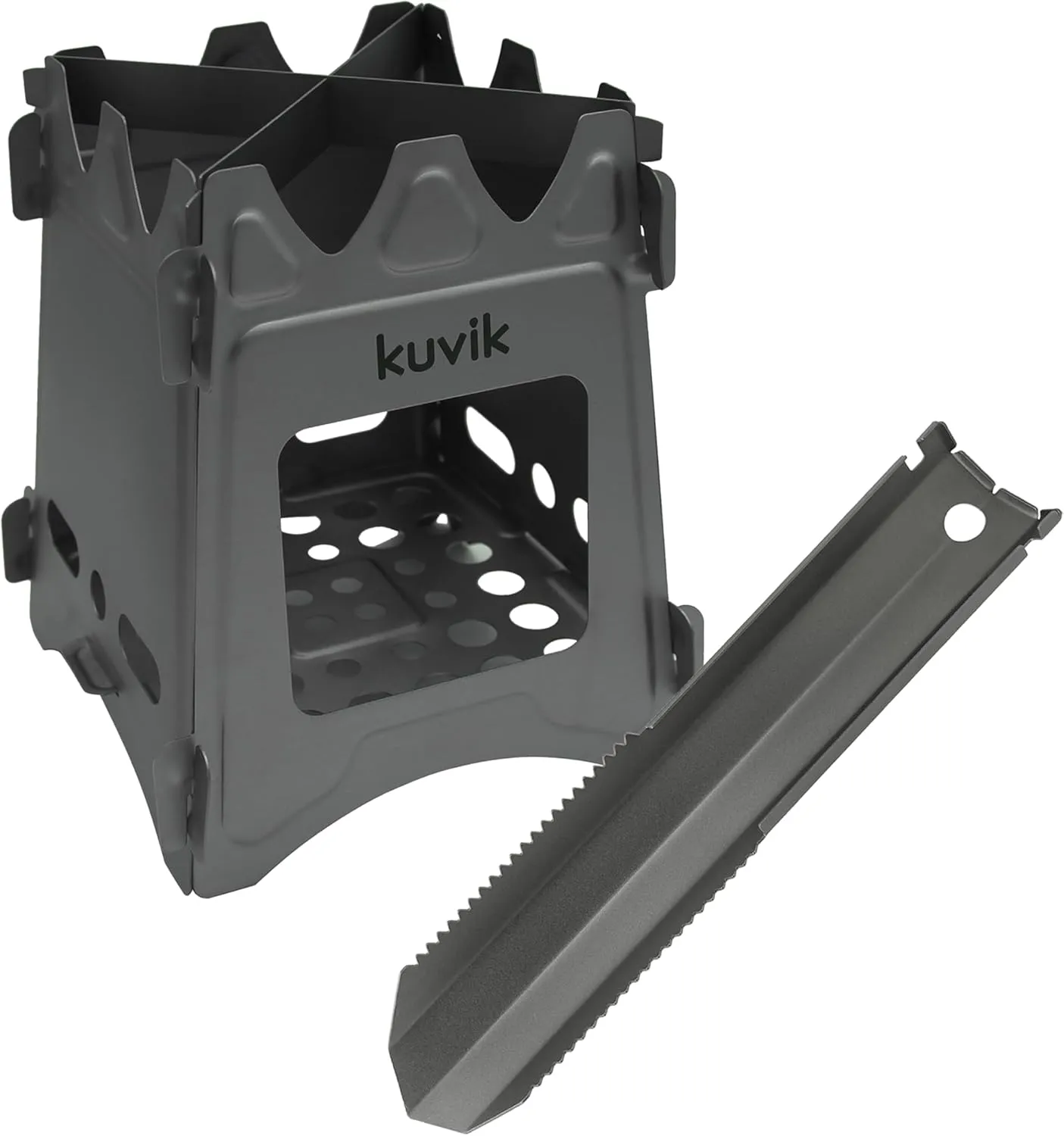 Kuvik Titanium Wood Stove & Titanium Trowel Bundle