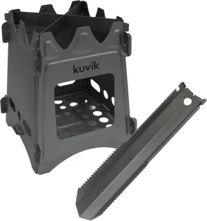 Kuvik Titanium Wood Stove & Titanium Trowel Bundle