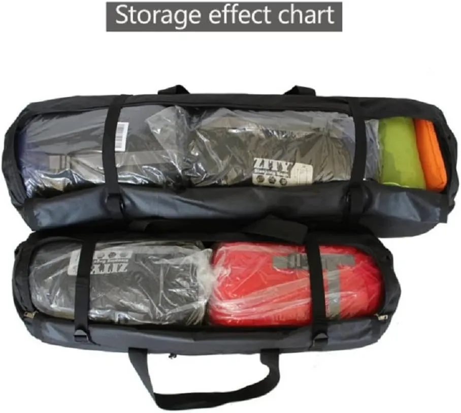 Large Capability Folding Tent Storage Carry Bag Waterproof Luggage Pack Pouch for Camping Hiking Picnic Organizer Walking Holder (Black-XL)