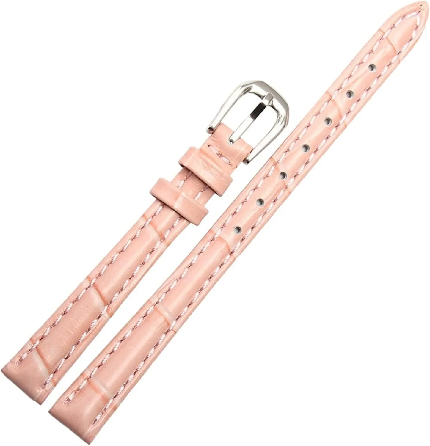 Leather Watchband For Girls And Student Watch Band Black Brown Red White Blue Strap
