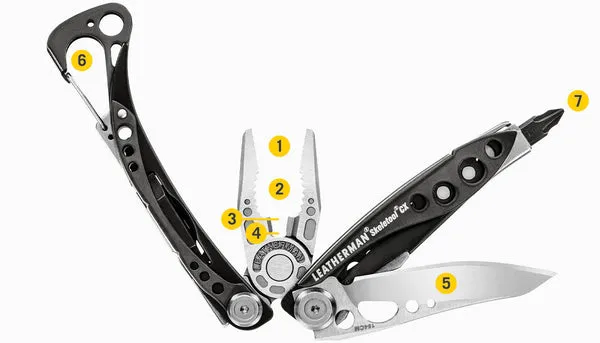 Leatherman 7 Tool Skeletool CX Lightweight Multi-Tool with Knife Blade OD Green