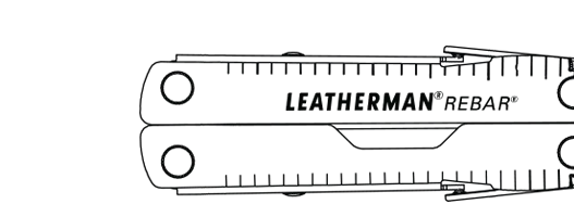 Leatherman Multi-Tool Rebar Multi Tool Stainless 17 Tools