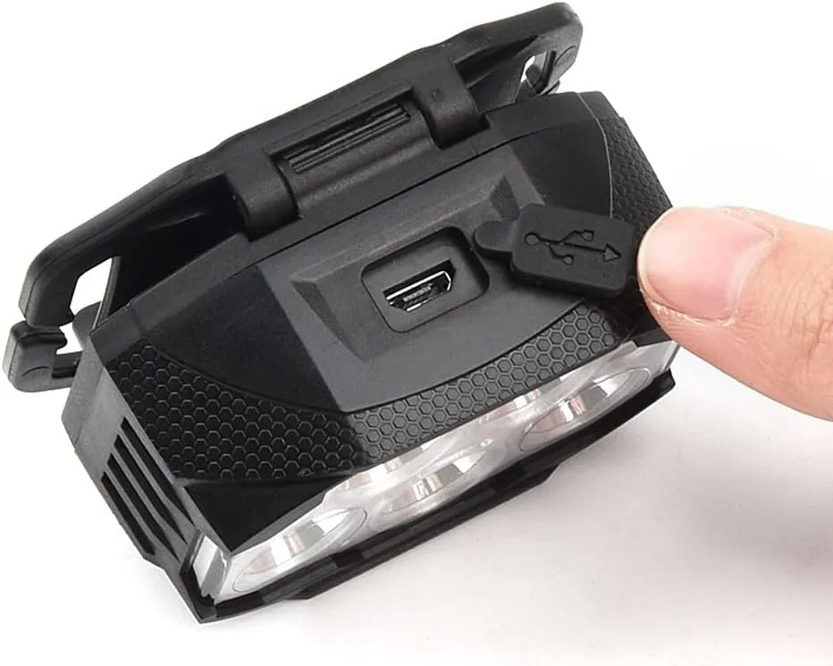 LED Bright Headlight Head-Mounted USB Rechargeable Zoom Induction Headlight Outdoor Adventure Camping Torch(TD12705)