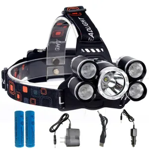 LED Headlamp 50000LM CREE XM-L 5 T6