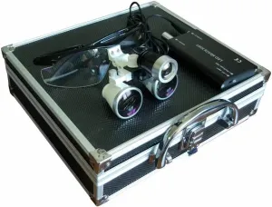 LED Headlight Lab Loupe Ultralight Binocular Magnifier Glasses Angle Adjustable
