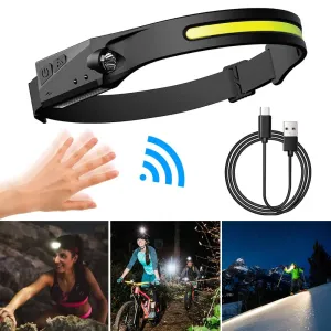 Led Sensor Headlamp Usb Rechargeable Headlight | Head Torch Motion