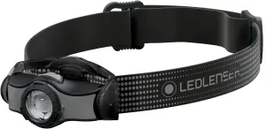 Ledlenser, MH3 Lightweight Multipurpose Headlamp with Removable Lamp Head and Metal Pocketclip, High Power LED, 200 Lumens, IP54, Backpacking, Hiking, Camping, Black/White