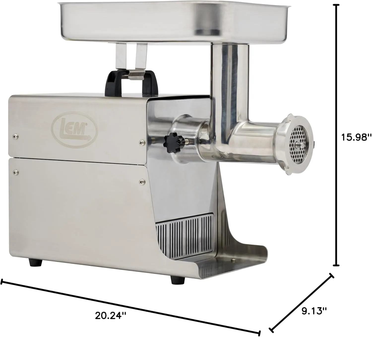 LEM Products BigBite #8 Meat Grinder, 0.50 HP Stainless Steel Electric Meat Grinder Machine, Ideal for Regular Use