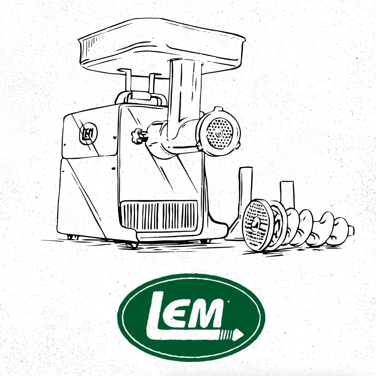 LEM Products BigBite #8 Meat Grinder, 0.50 HP Stainless Steel Electric Meat Grinder Machine, Ideal for Regular Use
