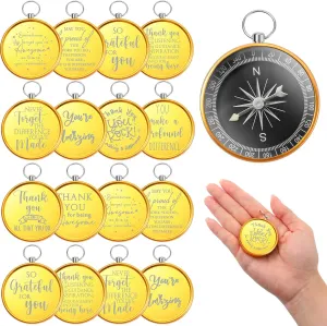 Lenwen 50 Pcs Fathers Compass Day Gift Boating Hiking Bulk CNA Nurse Week Thank You Gifts Quote Engraved Vintage Nautical Camping Compass for Nurse Students