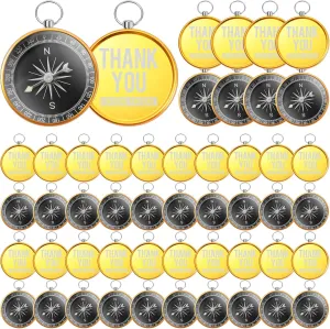 Lenwen 50 Pcs Fathers Compass Day Gift Boating Hiking Bulk CNA Nurse Week Thank You Gifts Quote Engraved Vintage Nautical Camping Compass for Nurse Students