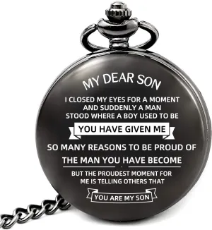 levonta Gifts for Son from Mom Compass Hiking Waterproof Engraved Gift
