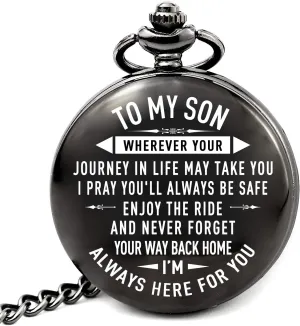 levonta Gifts for Son from Mom Compass Hiking Waterproof Engraved Gift