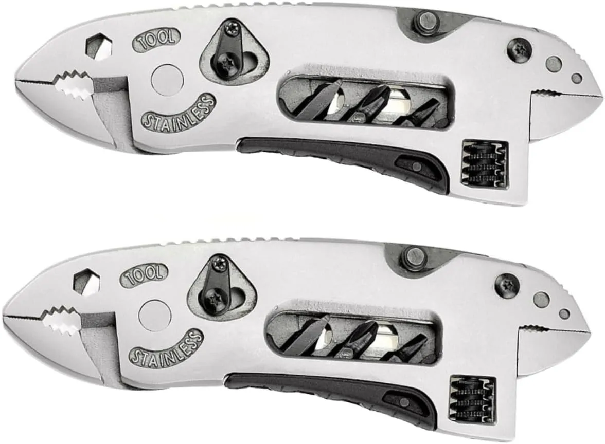 LIFKOME 2pcs Multi-tool Pliers Set Multi Wrench Wire Cutters Survival Emergency Gear for Camping Supplies