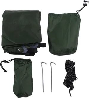 Light Toward Force for Camping, 210T Polyester, Wind Metal Spikes, Accessories Included, for Outdoor Activities (Green)