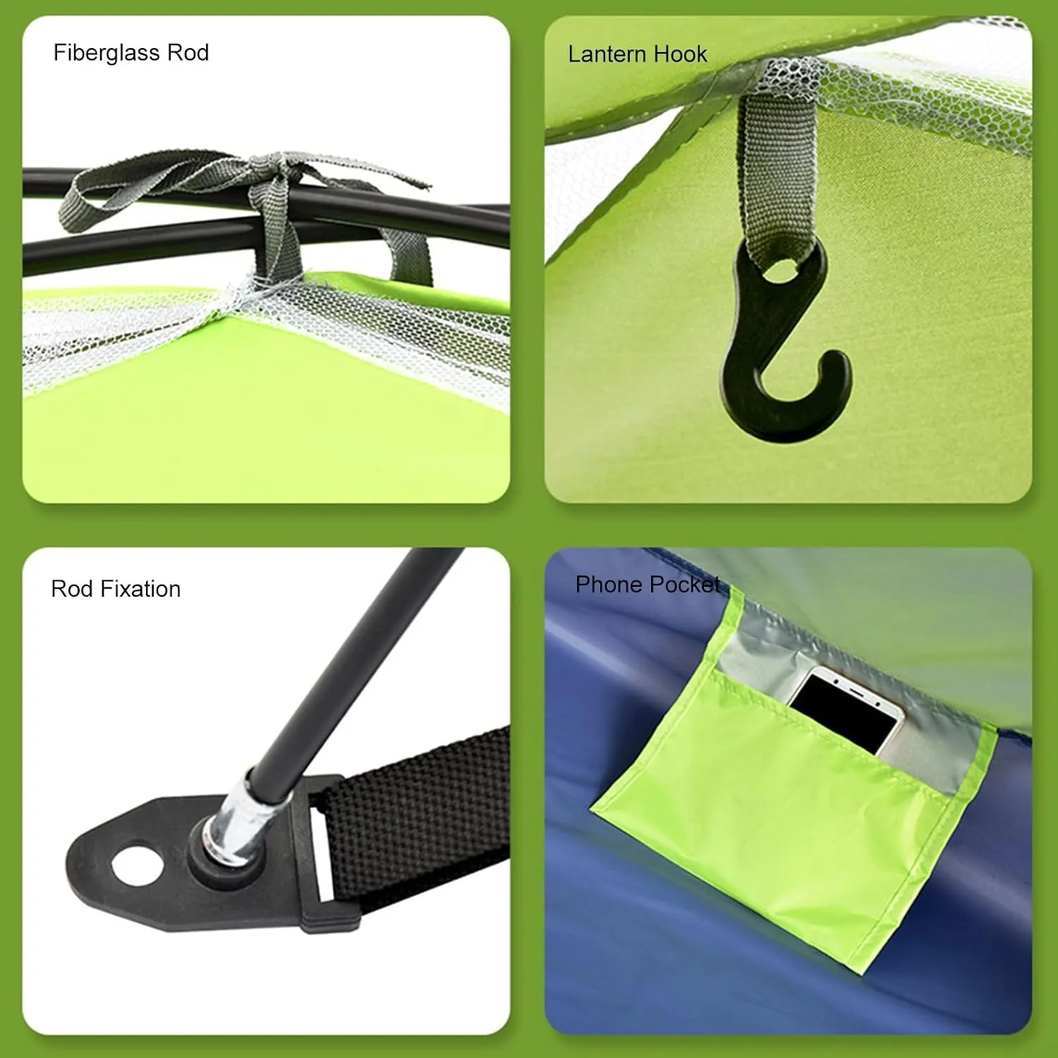Lightweight Backpacking Tent Ultra-light Camping Tent for 1-2 Person Backpacking Hiking Outdoor Door Design with Oxford Fabric Waterproof for Camping, Hiking, Beach(1 person Green)