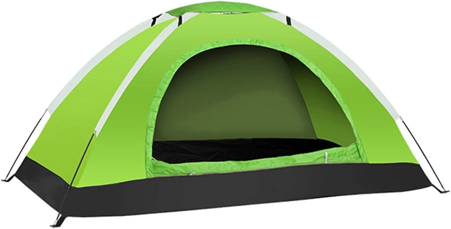 Lightweight Backpacking Tent Ultra-light Camping Tent for 1-2 Person Backpacking Hiking Outdoor Door Design with Oxford Fabric Waterproof for Camping, Hiking, Beach(1 person Green)