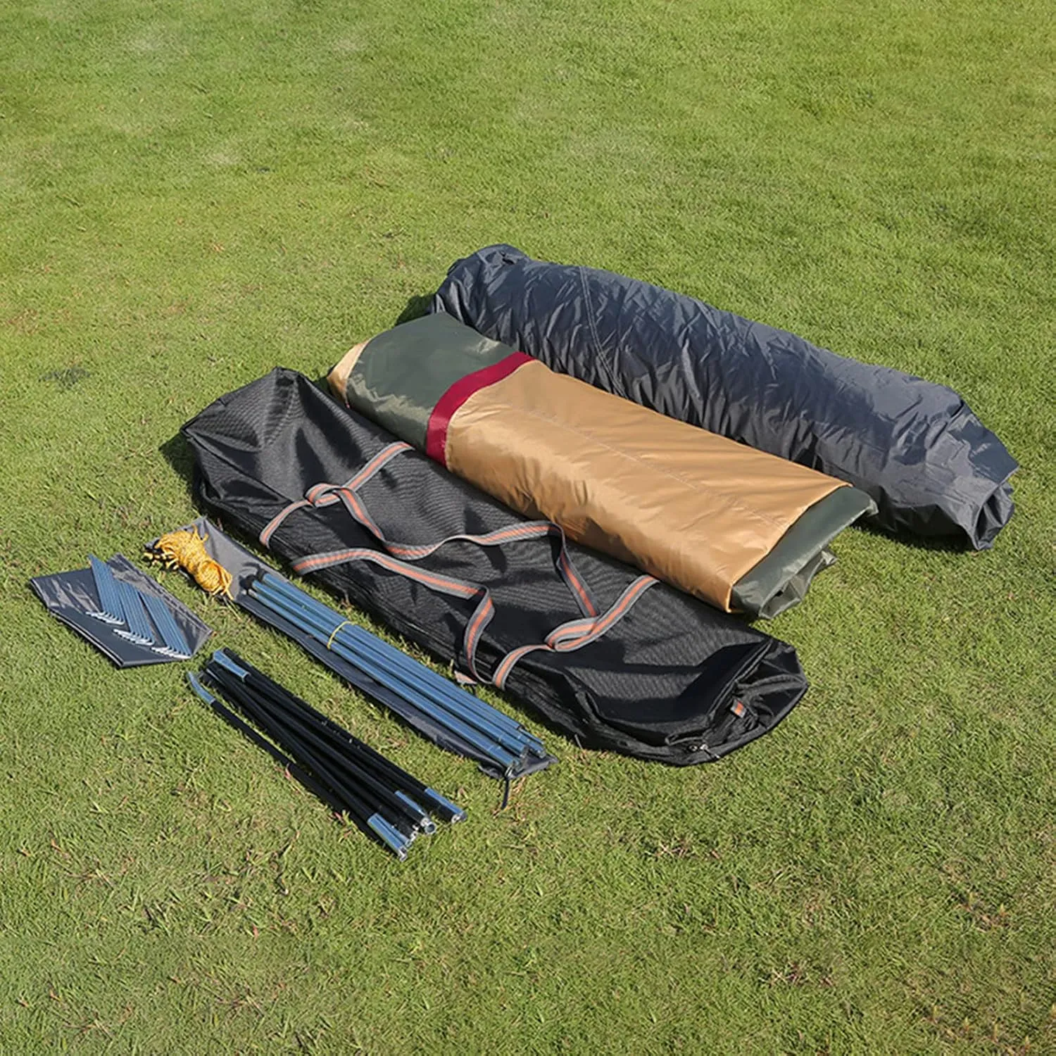 Lightweight Instant Pop Up Tent for 3 to 4 Person Automatic Opening Hydraulic Double Layer Portable Automatic Tent Family Camping Tent with Porch