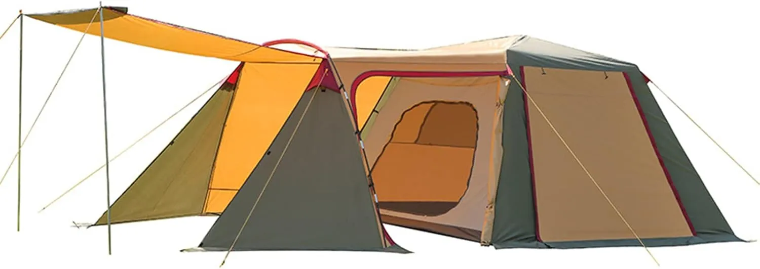 Lightweight Instant Pop Up Tent for 3 to 4 Person Automatic Opening Hydraulic Double Layer Portable Automatic Tent Family Camping Tent with Porch