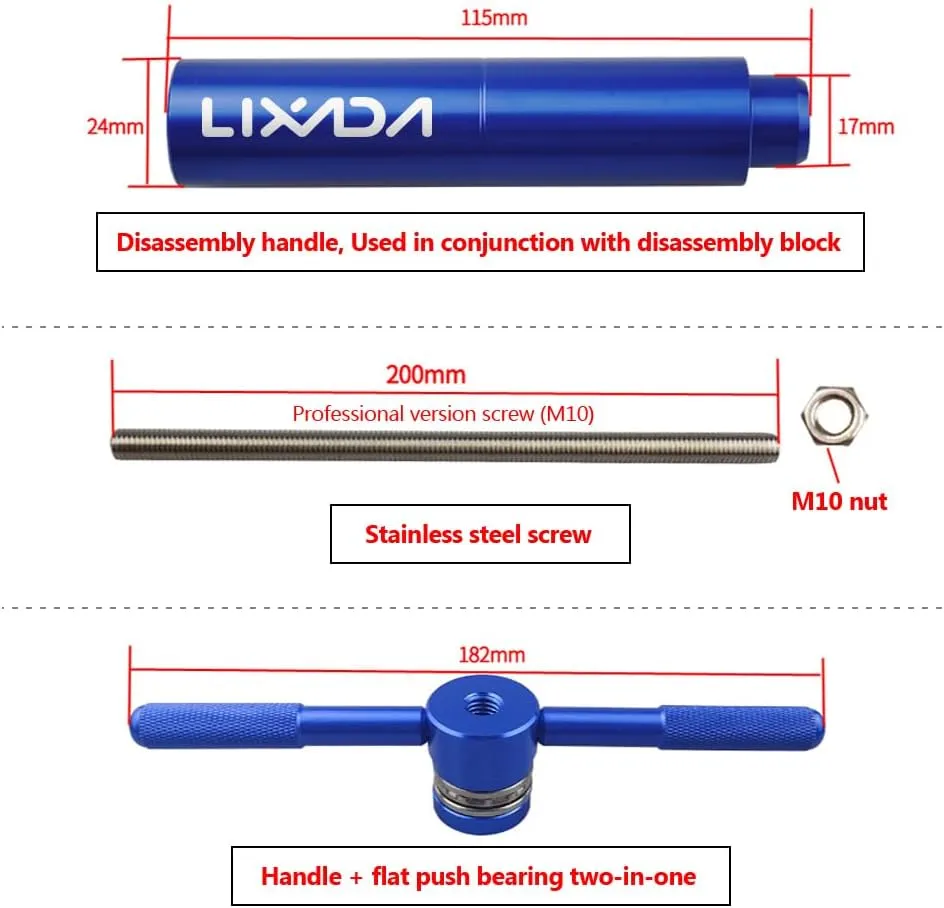 LIXADA Bike Bottom Bracket Install Removal Tool Kit Bike Bottom Bracket Tool Professional Bike Bottom Bracket Remover Tool for BB86/BB30/BB91/BB92/PF30