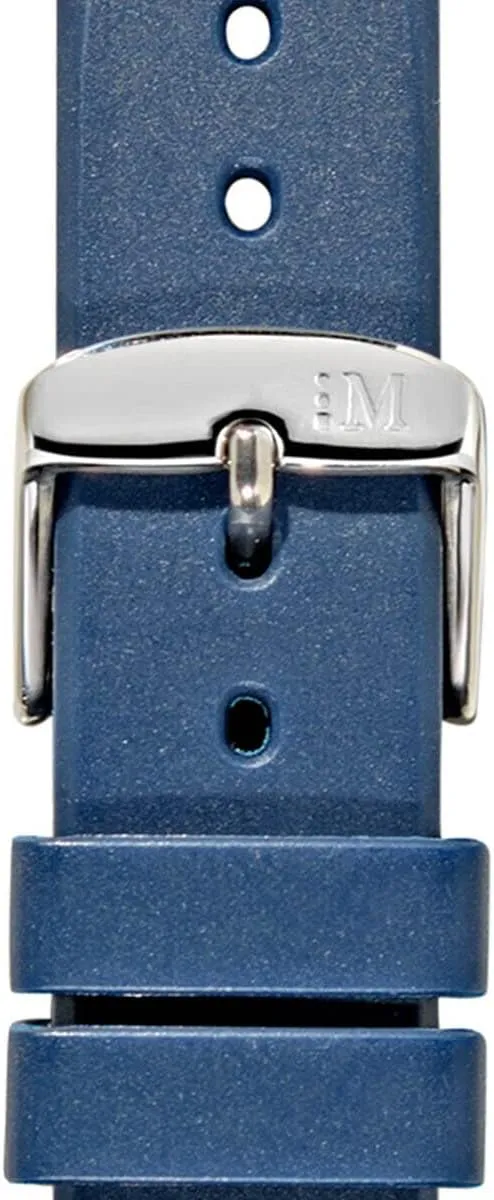 Lugano (Ec) Rubber Watch Strap - Chrome-plated Stainless Steel Buckle - EASY CLICK Collection