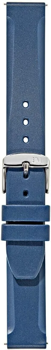 Lugano (Ec) Rubber Watch Strap - Chrome-plated Stainless Steel Buckle - EASY CLICK Collection