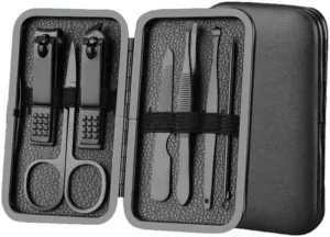 Manicure Set Nail Clippers Tools Ear Spoon Wear-Resistant Nail Cutters Multi-Function Scissors Kit 12 Pieces, 7 Pieces,A