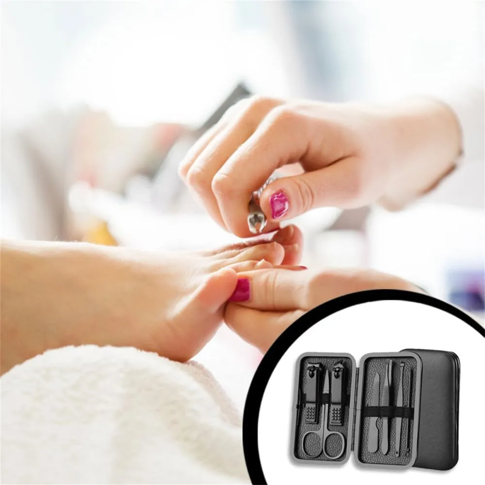 Manicure Set Nail Clippers Tools Ear Spoon Wear-Resistant Nail Cutters Multi-Function Scissors Kit 12 Pieces, 7 Pieces,A