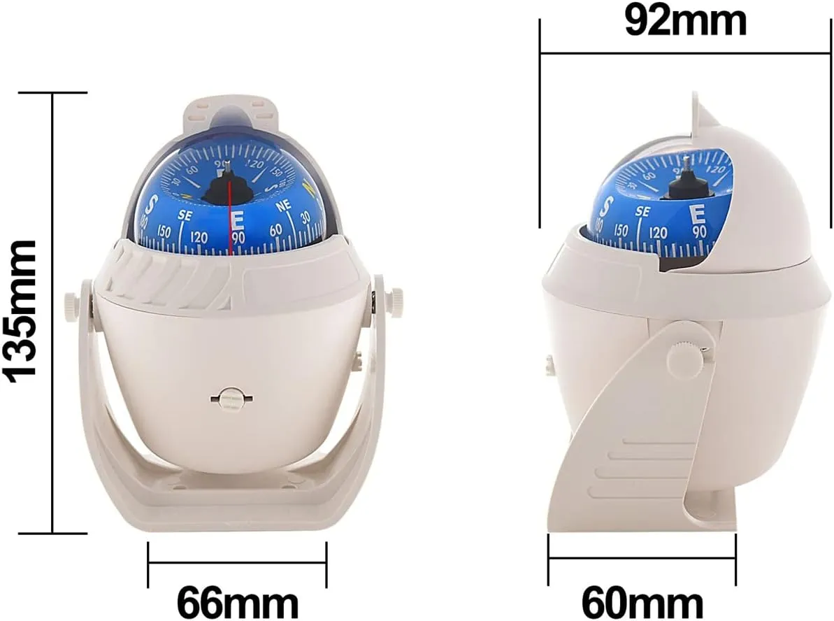 Marine Compass LED Light Navigation Pivoting Electronic Automotive Compasses for Boat Car Truck