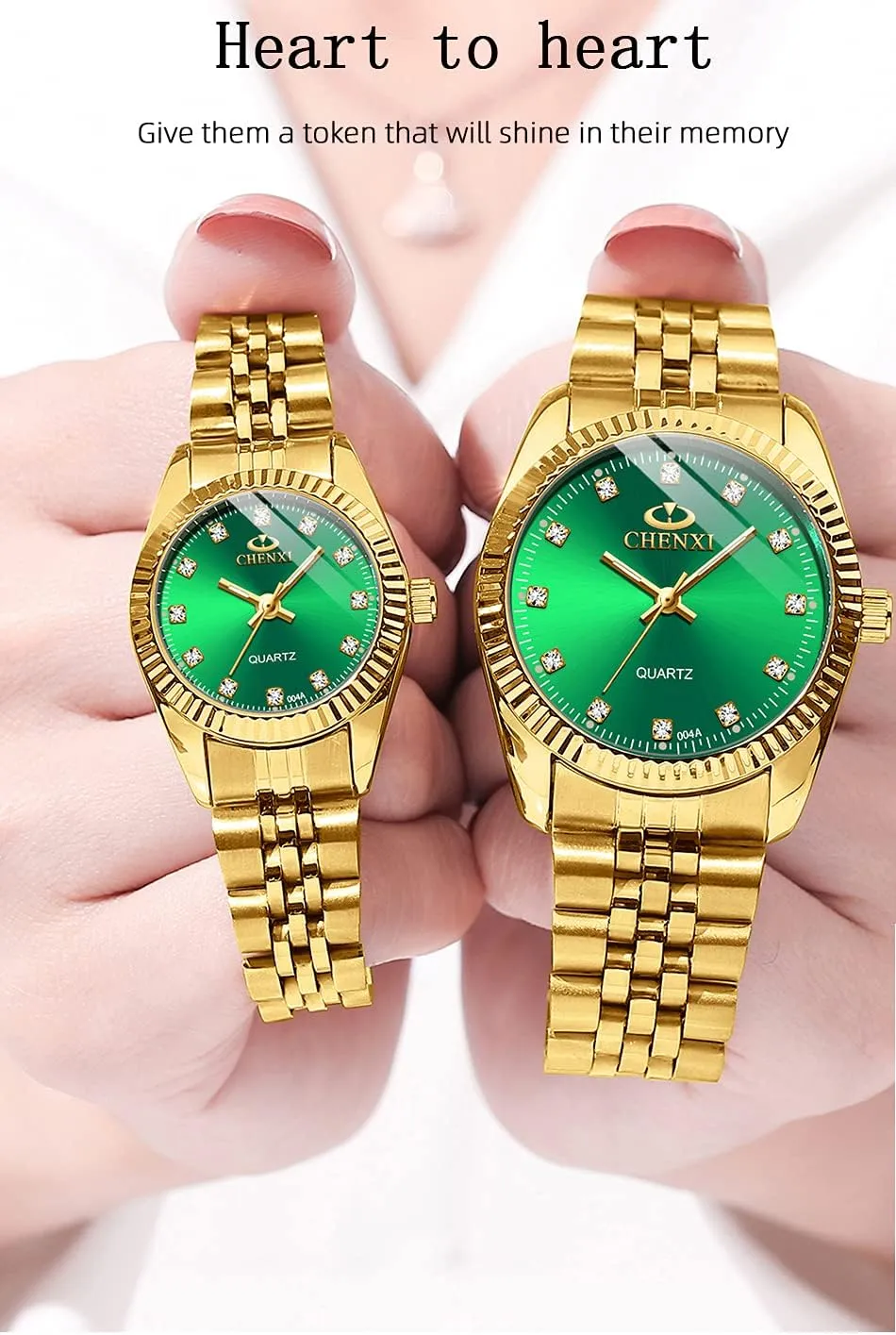 MASTOP Couple Watches Swiss Brand Golden Watch Men Women Stainless Steel Waterproof Quartz Watch…