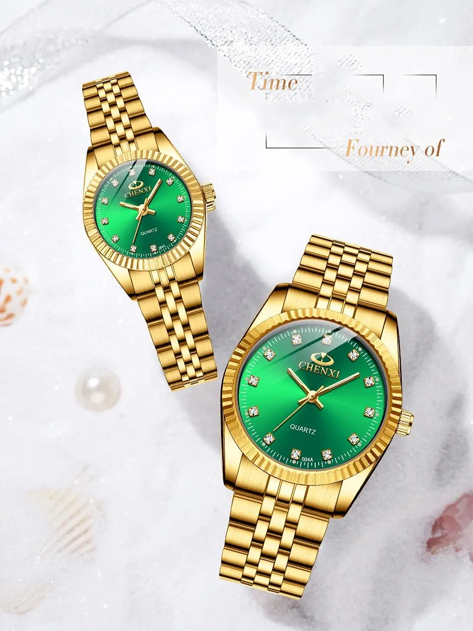 MASTOP Couple Watches Swiss Brand Golden Watch Men Women Stainless Steel Waterproof Quartz Watch…