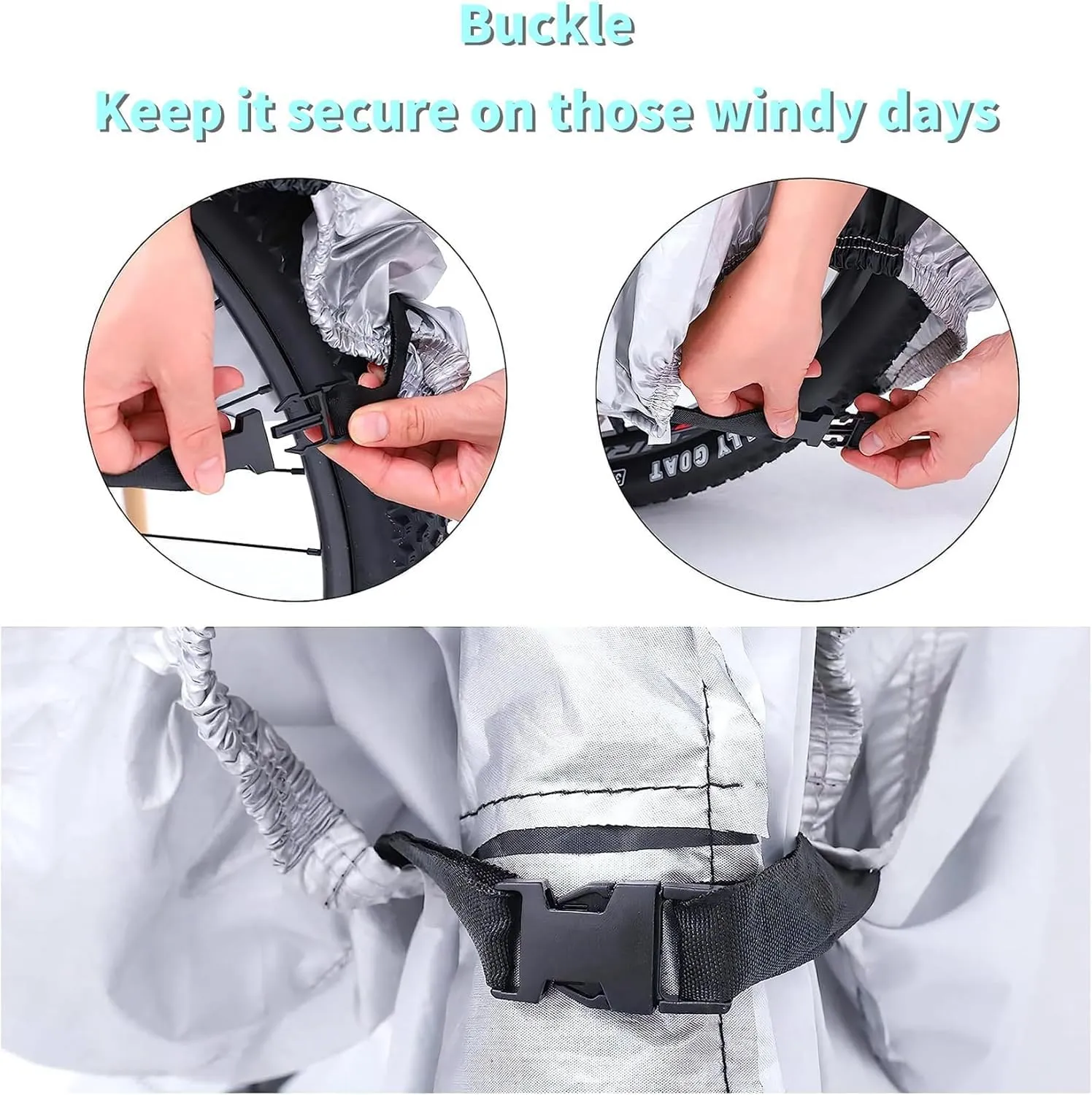 Maveek Waterproof Cycle Bike Rain Cover For 1 2 3 Cycle Bikes, Road Bicycle Cover Outdoor Indoor Storage Water Resistance Travel Transport Garage Shed Tent Winter Summer All Weather