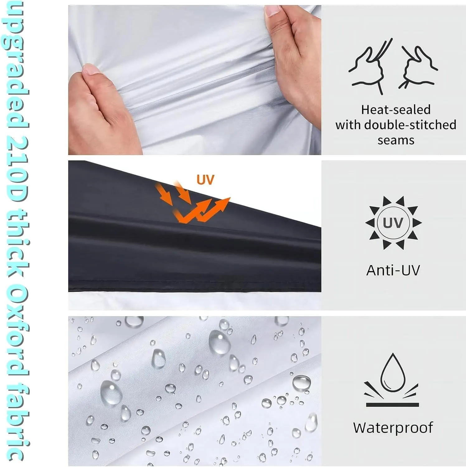 Maveek Waterproof Cycle Bike Rain Cover For 1 2 3 Cycle Bikes, Road Bicycle Cover Outdoor Indoor Storage Water Resistance Travel Transport Garage Shed Tent Winter Summer All Weather