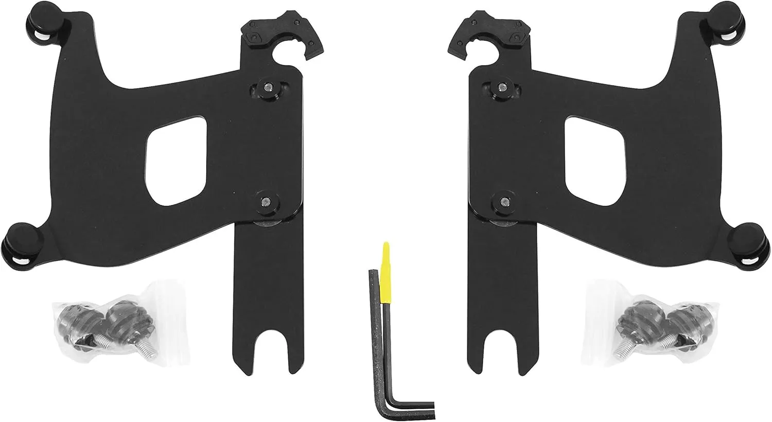 Memphis Shades Bullet Fairing Trigger-Lock Mount Kit without Lightbar Compatible for Harley Davidson FLSTF Softail Fat Boy 1990-2012 - Black