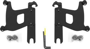 Memphis Shades Bullet Fairing Trigger-Lock Mount Kit without Lightbar Compatible for Harley Davidson FLSTF Softail Fat Boy 1990-2012 - Black