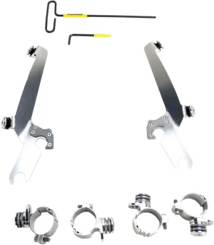 Memphis Shades Trigger-Lock Mounting Kit (Polished/Sportshields) Compatible with 11-15 Harley XL883L2
