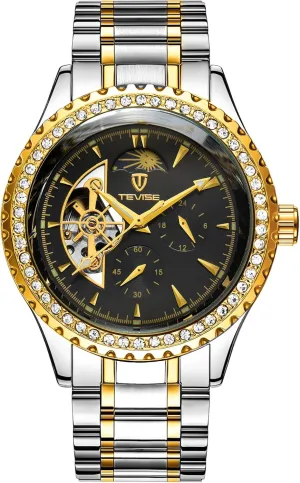 Men's Automatic Mechanical Watch, Two-Tone Silver/Gold, 40mm Stainless Steel Case