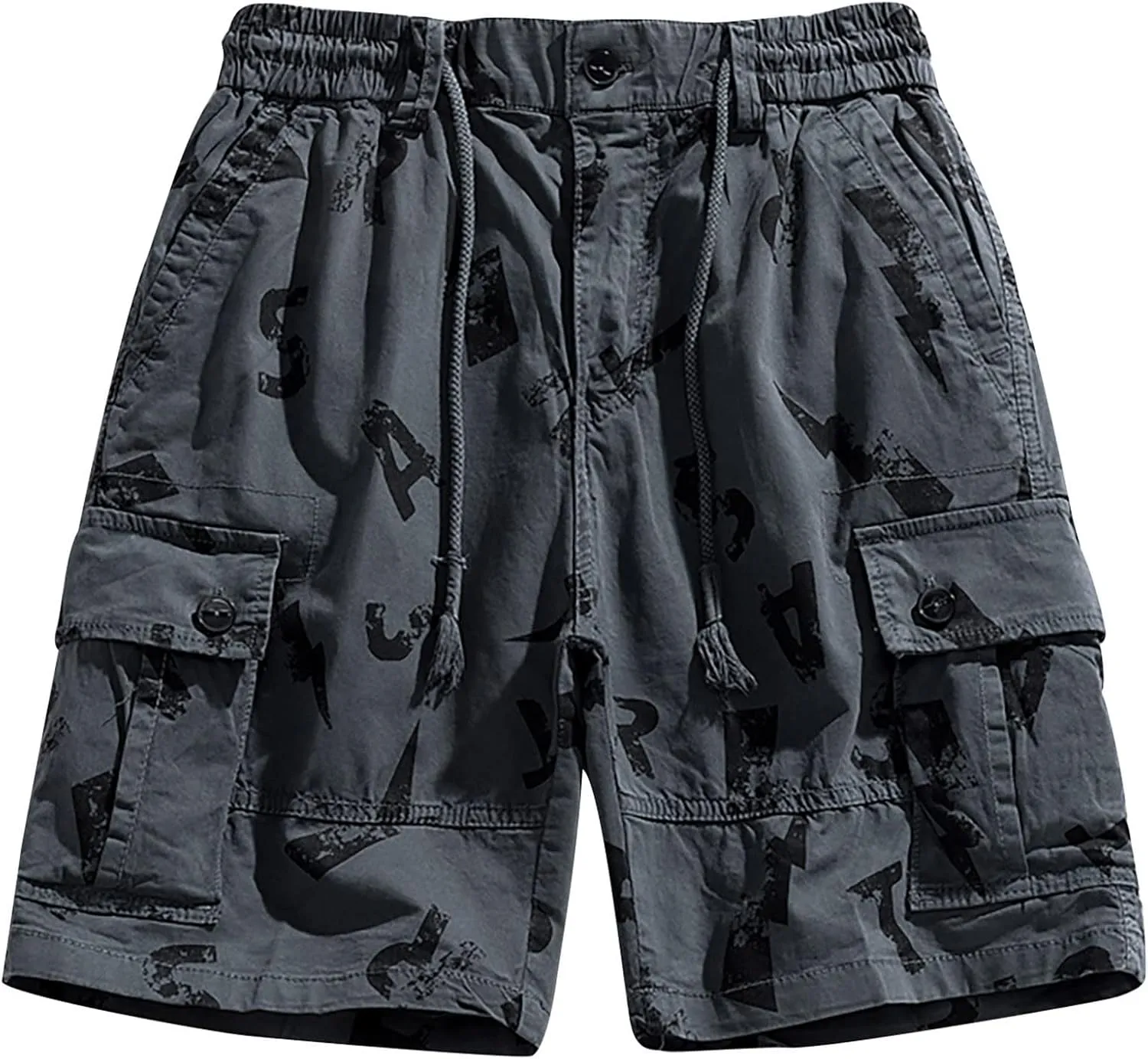 Mens Cargo Shorts Multi Pocket Relaxed Fit Work Shorts Camo Lightweight Hiking Shorts for Camping Hiking