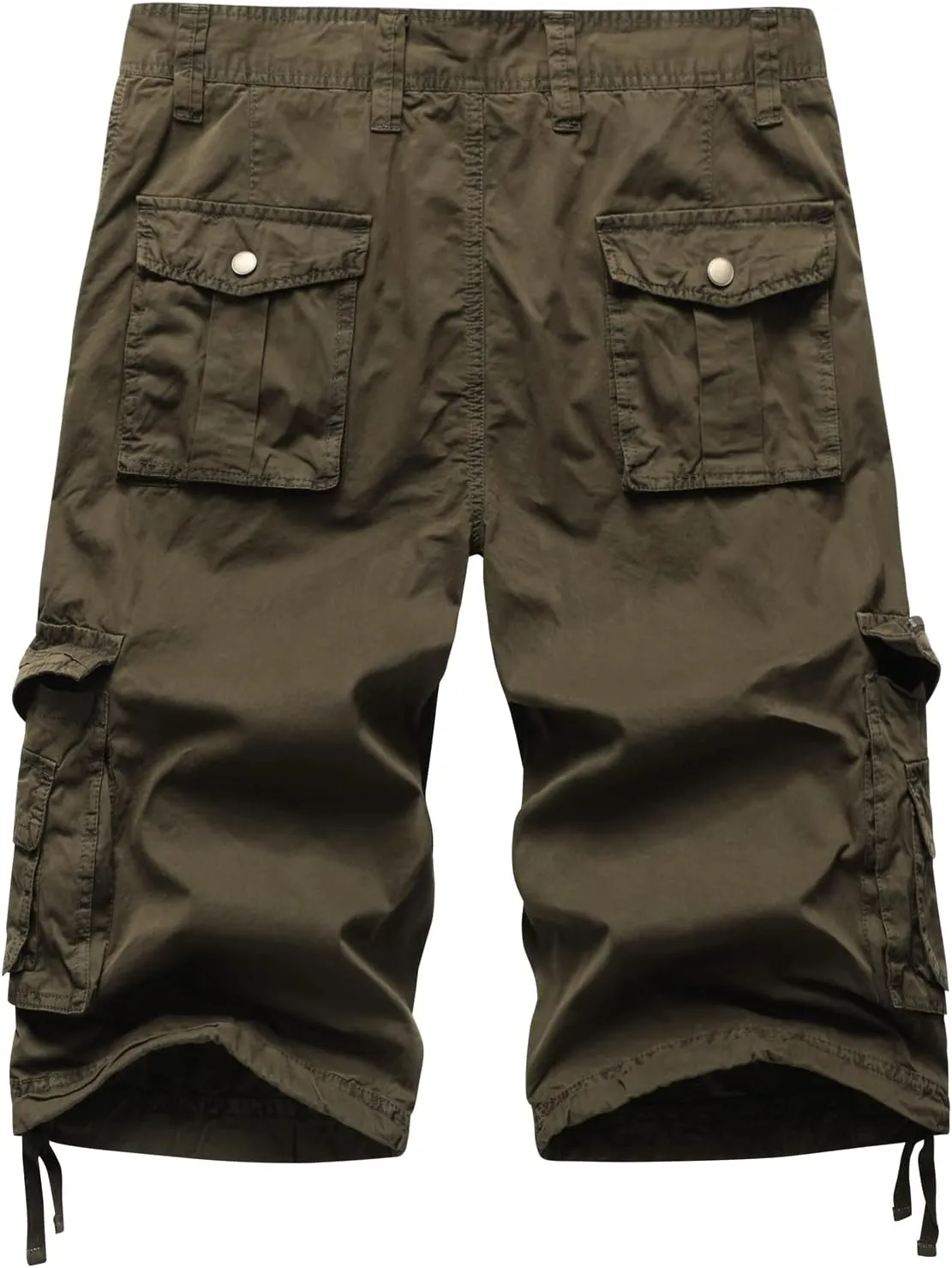 Mens Cargo Shorts Twill Cotton Multi Pocket Relaxed Fit Below Knee Camo Cargo Shorts for Men