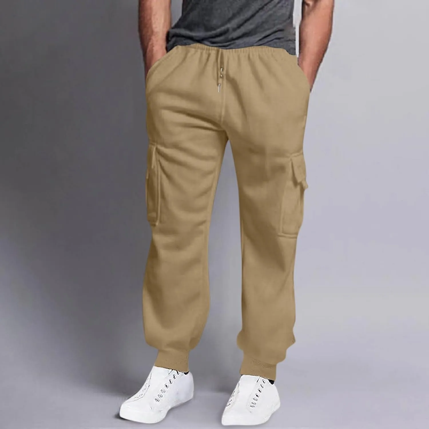 Mens Cargo Sweatpants Relaxed Tooling Multi-pocket Men's Color Men's pants Hiking Sweatpants Casual Athletic Jogger