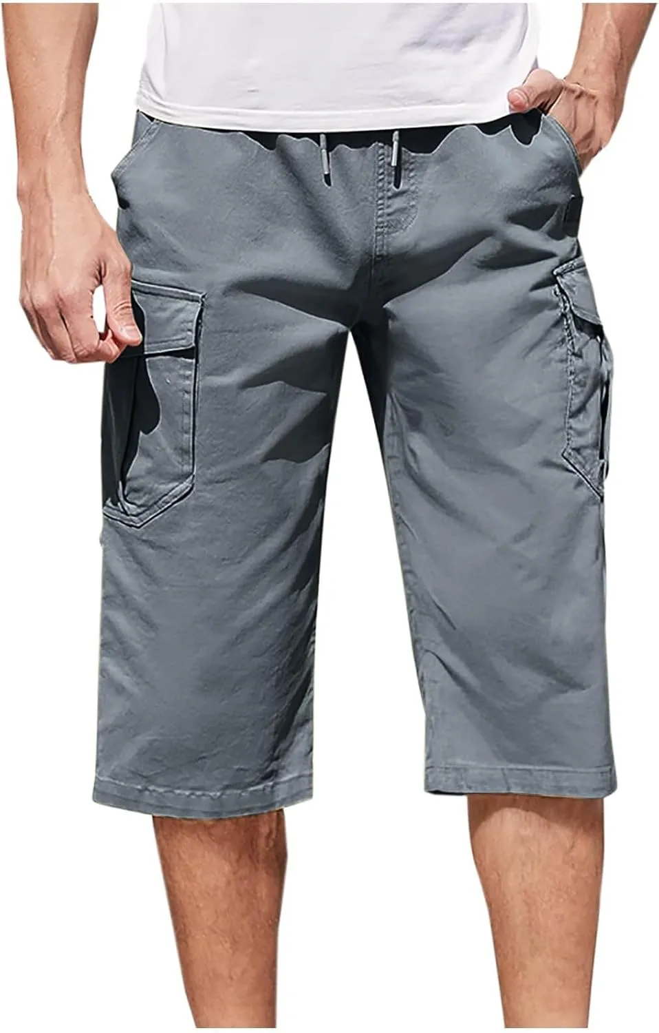 Men's Cargo Work Shorts - Rugged Multi-Pocket Bermuda Shorts Gym Activewear Utility Design for Outdoor & Casual Wear