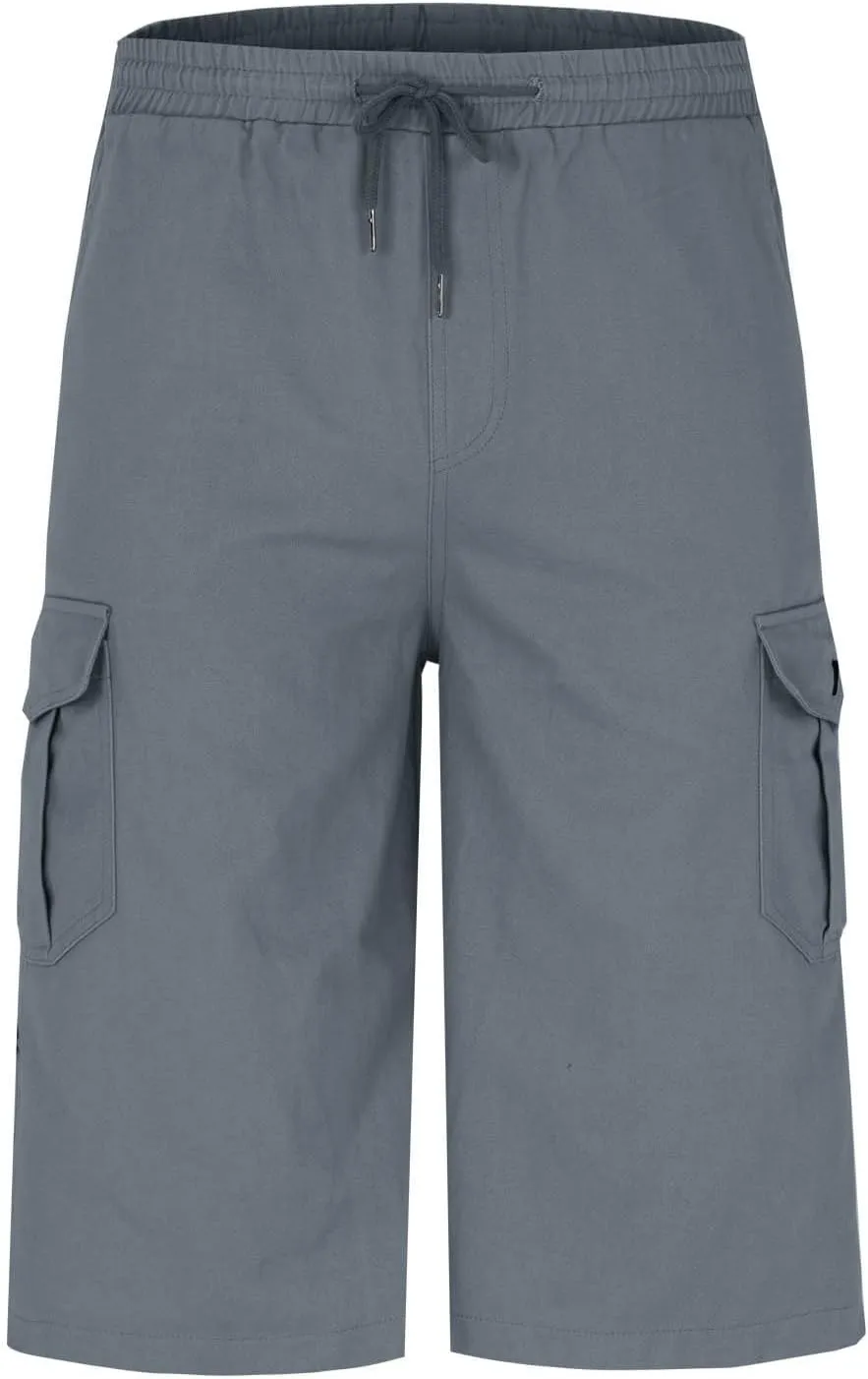 Men's Cargo Work Shorts - Rugged Multi-Pocket Bermuda Shorts Gym Activewear Utility Design for Outdoor & Casual Wear